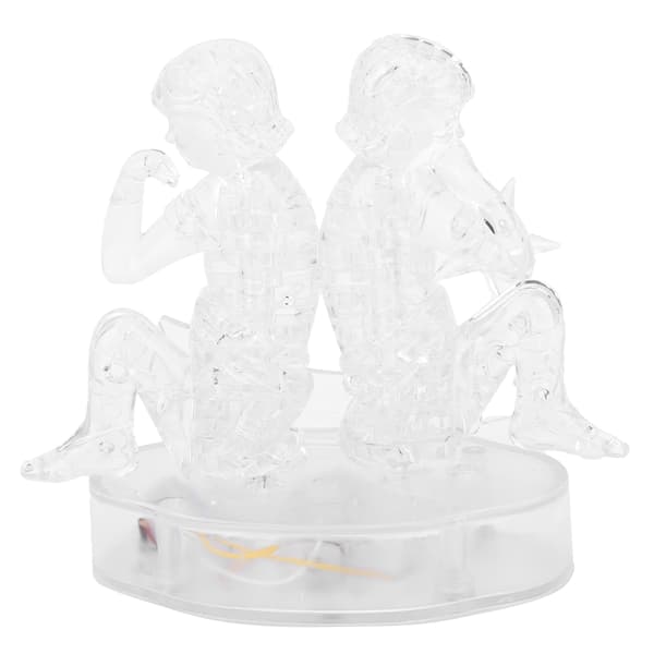 3D-tähdistöjen kristallipalapeli DIY-palapeli LED-valolla Gemini