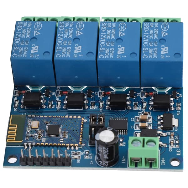 12V 4-kanals Bluetooth Relé Smart Modul Fjernkontroll for Android App