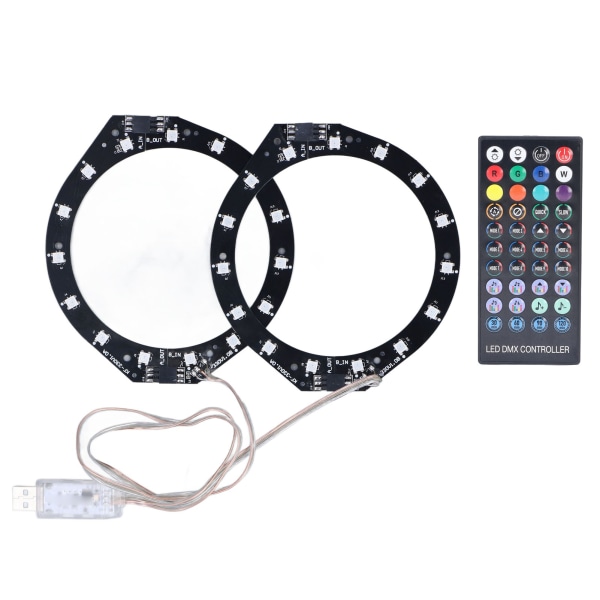 RGB LED-lysring Bluetooth Sync Music 400 Effects 8 farver LED-båndlys med appkontrol til PS5-konsol-W