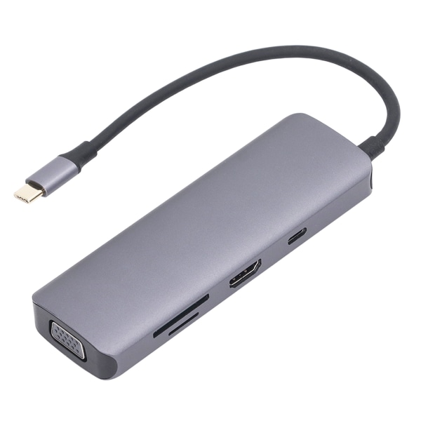 Telakointiasema 9 in 1 Alumiiniseos USB Type C Hub Dual Monitor Docking Adapter 9 in 1