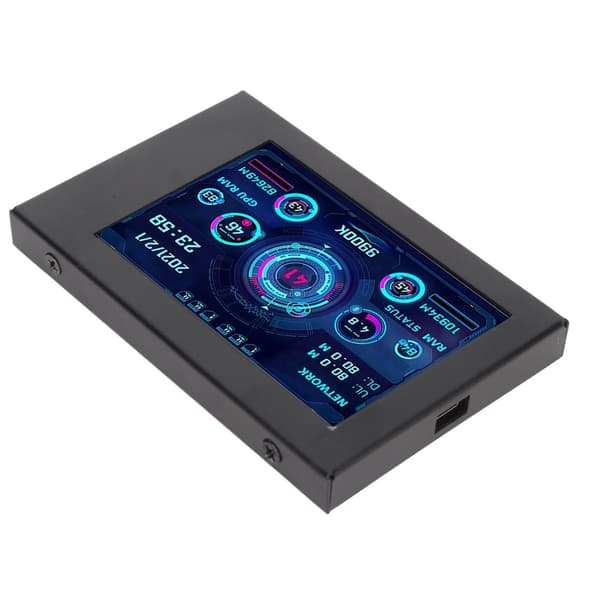 3,5 tommer IPS USB PC CPU GPU RAM temperaturmonitor med dæmpbar skærm, automatisk slukning og temaeditor