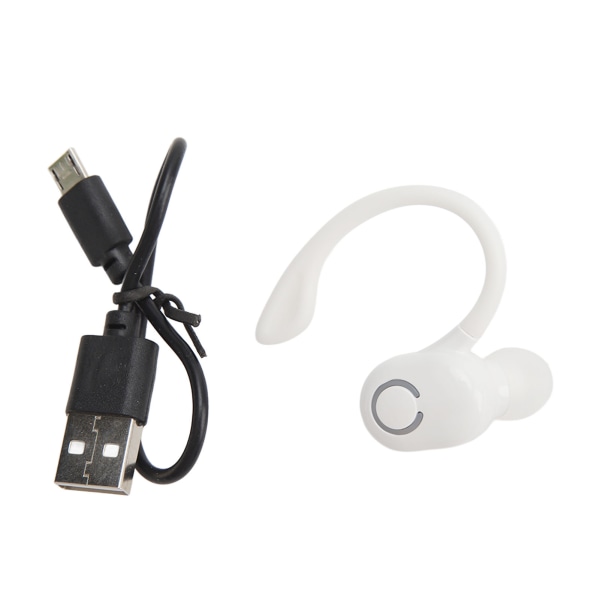 Melua vaimentava Bluetooth kuuloke V5.2 Langaton Bluetooth kuuloke mikrofonilla Pitkän valmiustilan ultrakevyt kuorma-autoille Office White- W