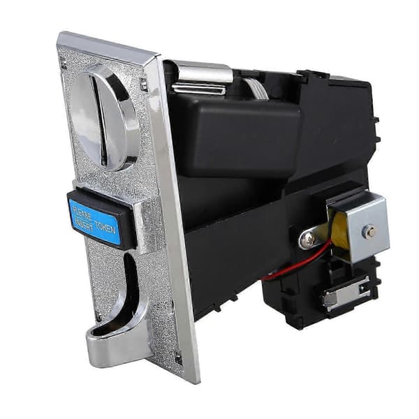 Multi Coin Acceptor Selector for Vending Machines and Arcade Games - Mechanical Mechanism SilverBlack