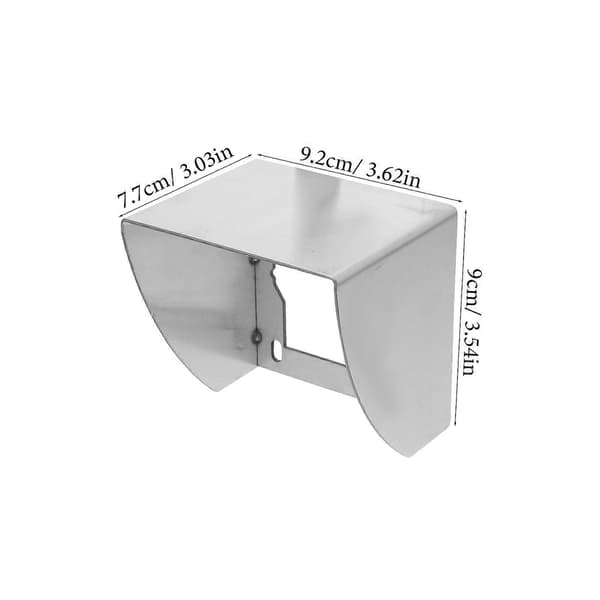 Outdoor Socket Protection Waterproof Wall Socket Cover Stainless Steel Switch Socket Cover Silver Silver 9.20X9.00X7.70CM