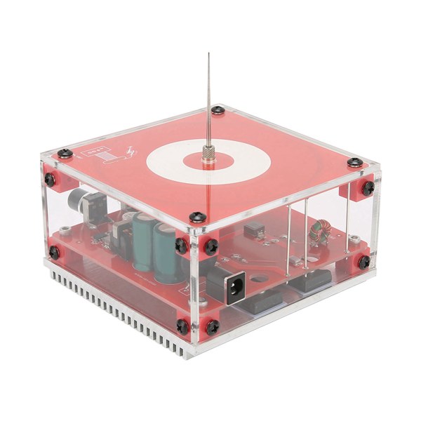4 tommers Bluetooth Music Tesla Coil Kunstig belysning Interessant Plug and Play eksperimentelle bordleker 100‑240V rød EU-plugg