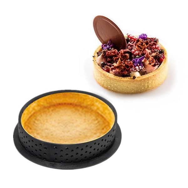 8 stk Kakeform Mousse Sirkelkutter Dekorasjonsverktøy Fransk Dessert DIY Perforert Ring Non-stick Oval