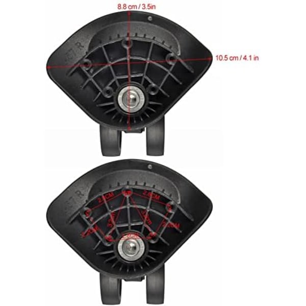 360 Swivel Wheel Replacement Bagasje Reisekoffert Hjul