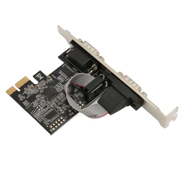 2 Port PCIe RS232 DB9 Serielt Kort for Windows Linux