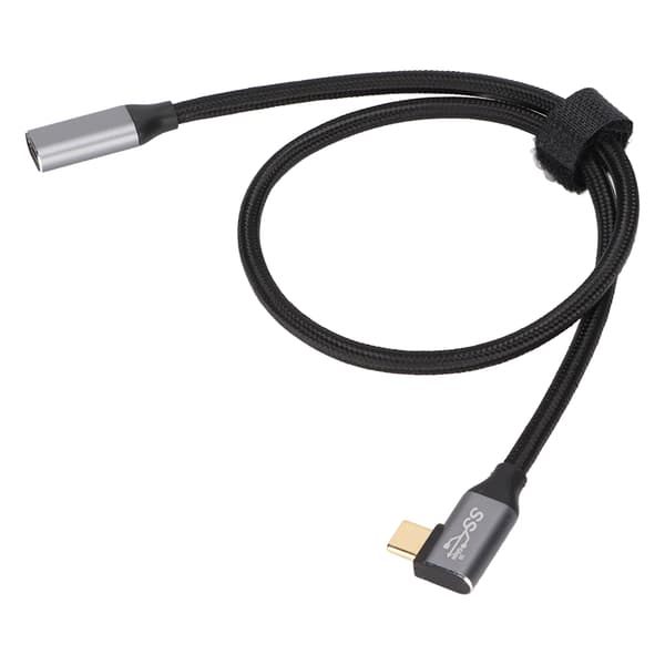 100W USB C-kabel 0,5M PD 3.1 Gen2 4K HD-projeksjon Hurtigladekabel
