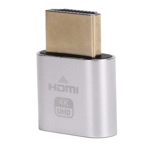 HDMI Dummy Plug Hot Swappable 4K Display Emulator Silver