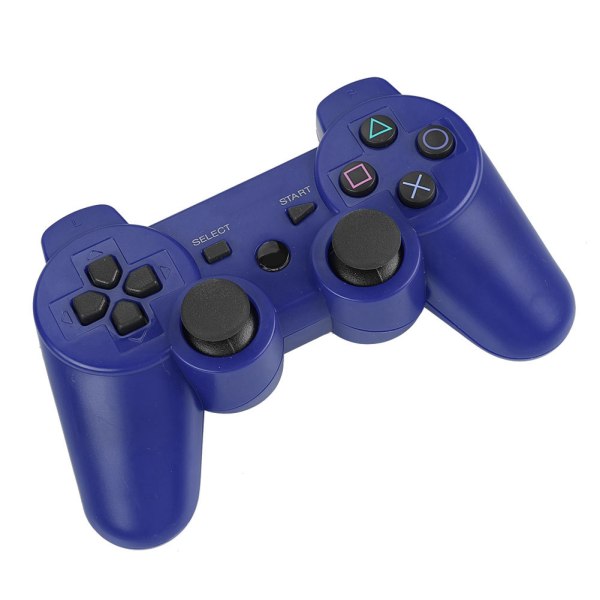 Trådløs Bluetooth Gamepad-spillkontroller Fullt utstyrt spillhåndtak for PS3 (blå)