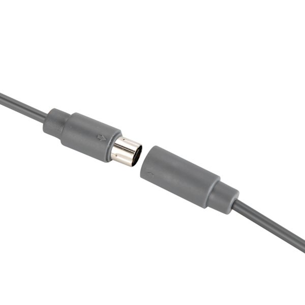 USB 4-pins Spillkontrollkabel Erstatningsledning Avtakbar Adapter For Xbox 360 (Grå)