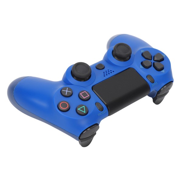 Trådlös spelkontroll Multifunktionell Dual Vibration Bluetooth Gamepad för PS4-spelkontroller Blue-W