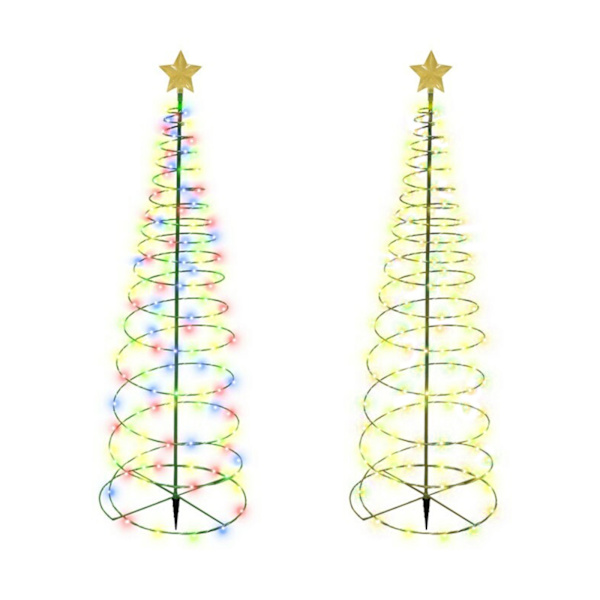 (1 förpackning) Färgglada solcellsdrivna LED-julklappsdekorationer, juldekoration, semesterdekoration, scenlayout 20x20x60cm, plast