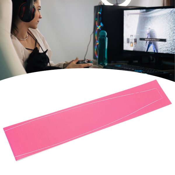 Midtskin for PS5-konsollen, ripesikker, integrert midtre stripeklistremerke, konsollens midtre del, beskyttelsesstripefilm, rosa
