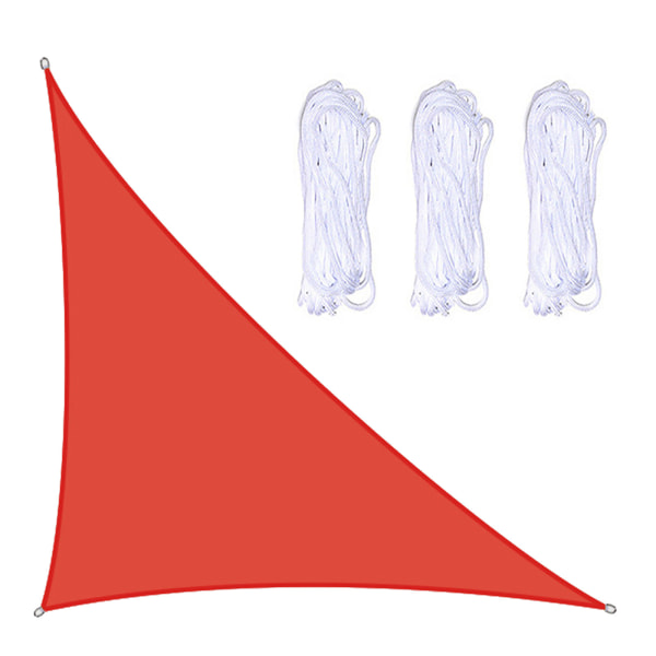 Utendørs hage kalesje 4*4*5,7M rett triangel skyggeseil (rødt) med tre tau