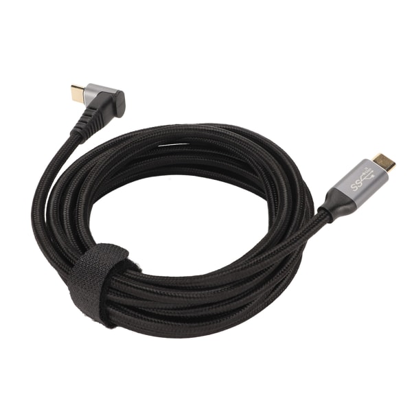 90 graders USB C-kabel 4K 60Hz Støtter PD100W Type C 3.1 Gen2 Fullfunksjons USB C-hurtigladeledning for dampdekk 300cm/118.1in