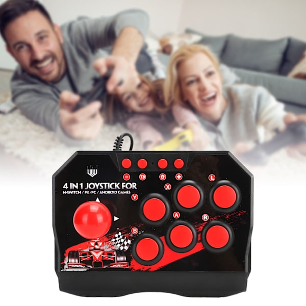 Arcade Fight Stick Trådbunden Arcade Joystick Arcade Speltillbehör för Switch/PC/PS3