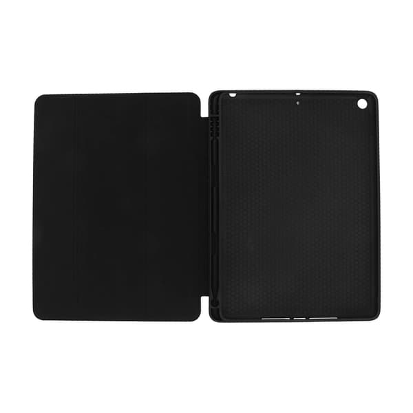 Slim Soft Plastic TPU Hard Back Shell Stand Cover för iPad 10.2 7:e 8:e 9:e generationen 2020 2021 Svart