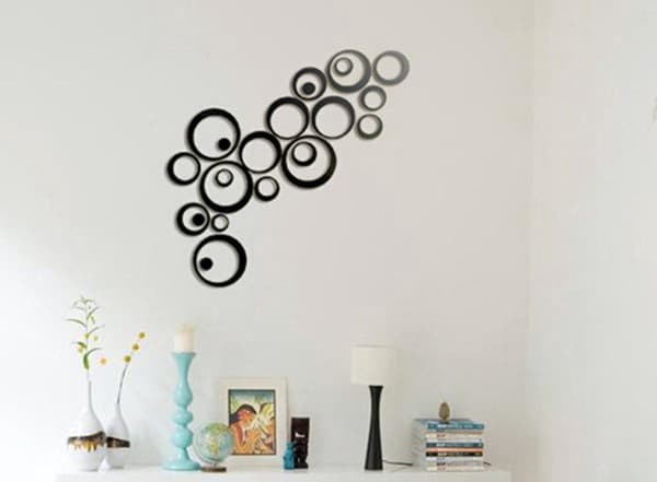3D Wall Decoration (Acrylic/PMMA) Circle Mirror Wall Stickers