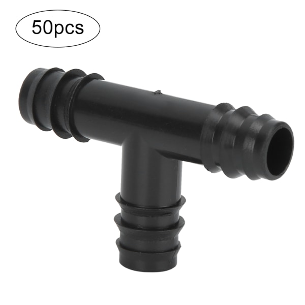 Svingrörskopplingskoppling PP-tillbehör för trädgårdsbevattningssystem 16mm 50 st 16mm 3-vägs