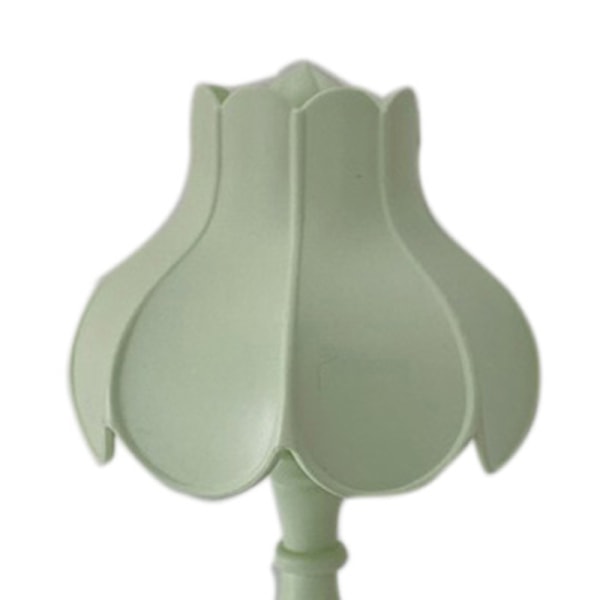 Charmerende Retro Lotusblad Skrivebordslampe med 3 Lys - Bedårende Lille Natlampe til Pigers Soveværelser i Lysegrøn