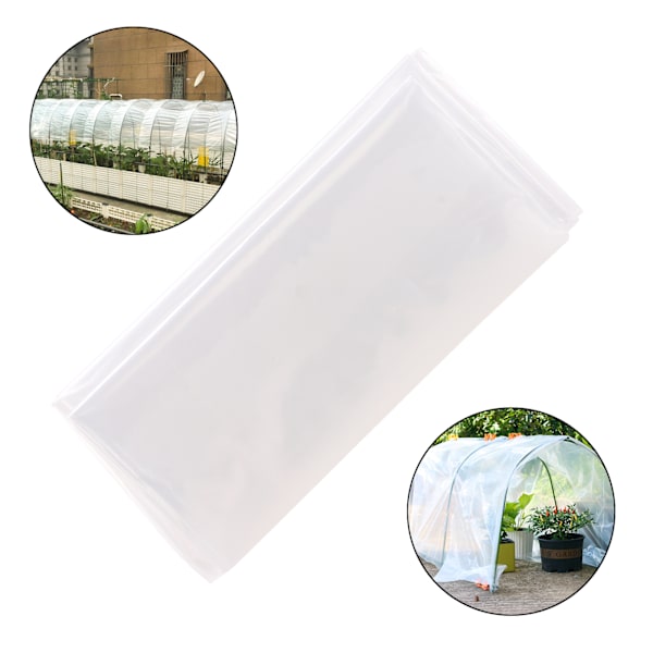 (1 stk/transparent spesifikasjon: 2*6m) PE plastfolie drivhus isolasjonsfolie regndekke