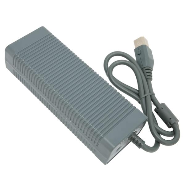 Strømforsyning for Xbox 360 Spillkonsoll, Strømadapter Lader med Strømkabel 185‑265VUK Plugg
