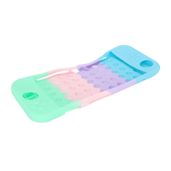 För Switch OLED Case Reptålig Spelkonsol Silikon Cover Blå Lila Rosa Grön