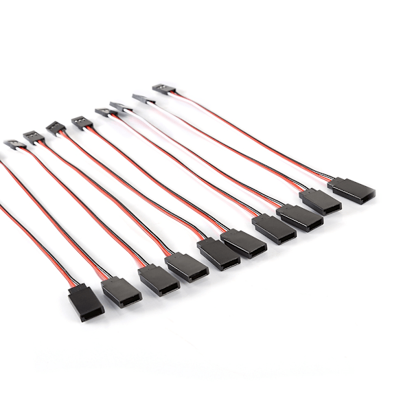 10 kpl 150 mm servon jatkokaapeleita Futaba JR -uros- naarasliittimillä