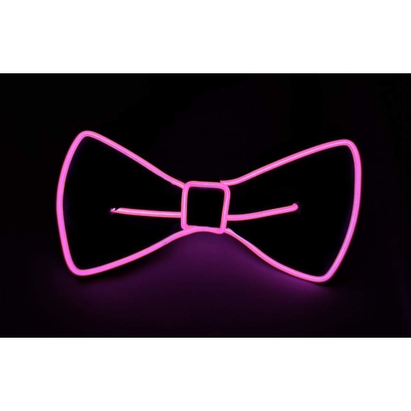 (Pink)Julelysende sløjfe Fancy Light Up Glowing til Halloween, kostume, fester, festival, cosplay