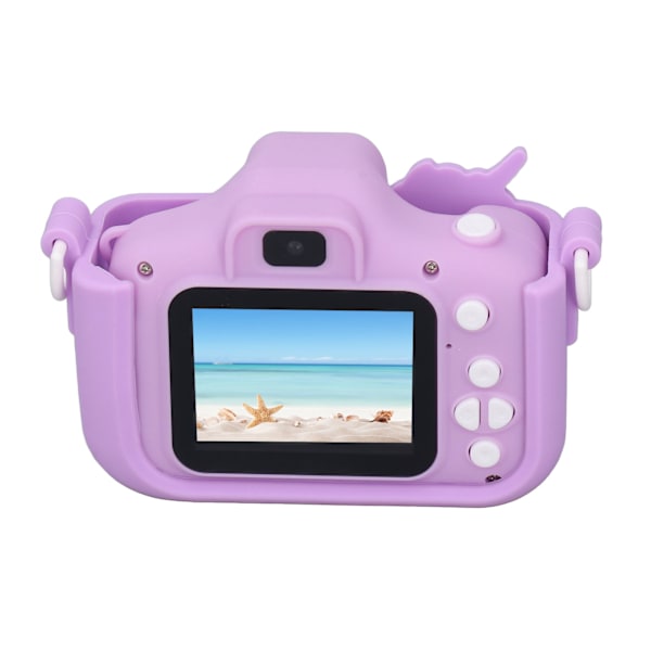 Barnkamera leksak söt tecknad film mönster digital foto videoinspelning kamera bärbar kamera enhörning x10s lila