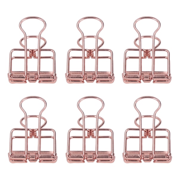 Roséguld 19mm Metalliska Pappersklämmor - 80 st med Stark Klämkraft för Kontor & Skolmaterial
