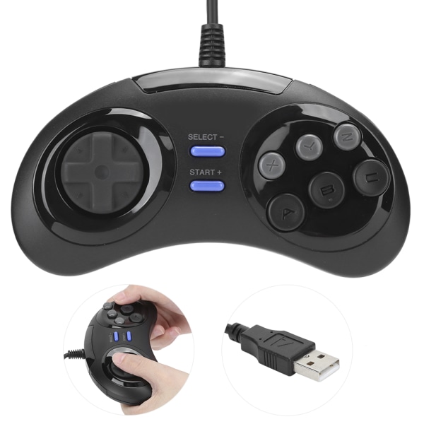 Spilcontroller USB Kabelforbundet Gamepad Passer til PC/Raspberry Pi 3B MEGAPi/NESPi/SUPERPi
