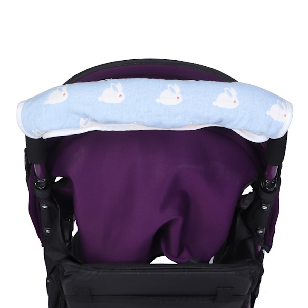 Blå Mjuk Svett-Absorberande Handtagsöverdrag för Babyvagnar - Skyddande Vagntillbehör