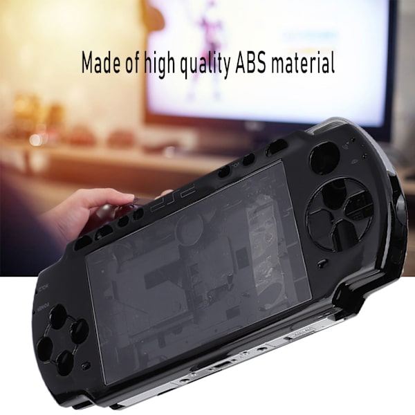 Ersättningshölje för PSP2000-konsol i ABS-material med skruvmejsel, svart