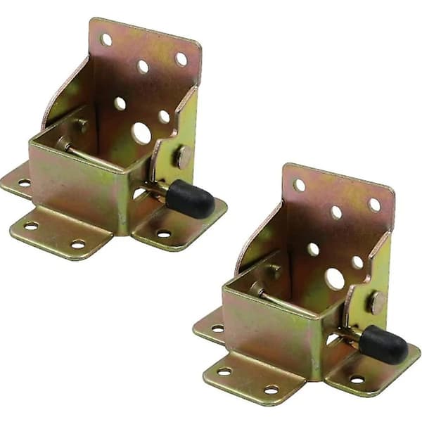 Self-Locking Folding Brackets Table Bed Locking Folding Legs-2 Pcs with Lock, Foldable Table Bracket, Foldable Bracket for Table Legs and Benches