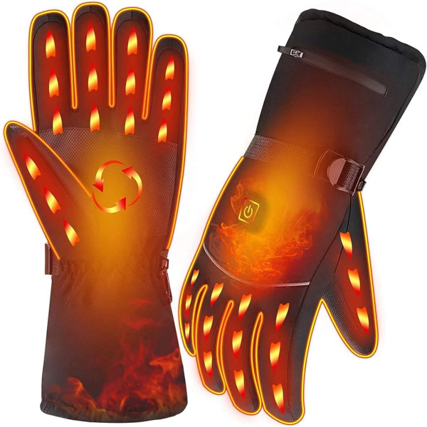 Uppladdningsbara uppvärmda handskar för barn Kvinnor Män, USB 5V Elektriskt batteri Värmehandskar Vantar för Motorcykel Skidåkning Fiske Cykling Inomhus Utomhus Var