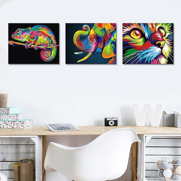 DIY Måla Efter Nummer Djur 50x40cm Bilder Oljemålning Efter Nummer Set Färgläggning Efter Nummer 20