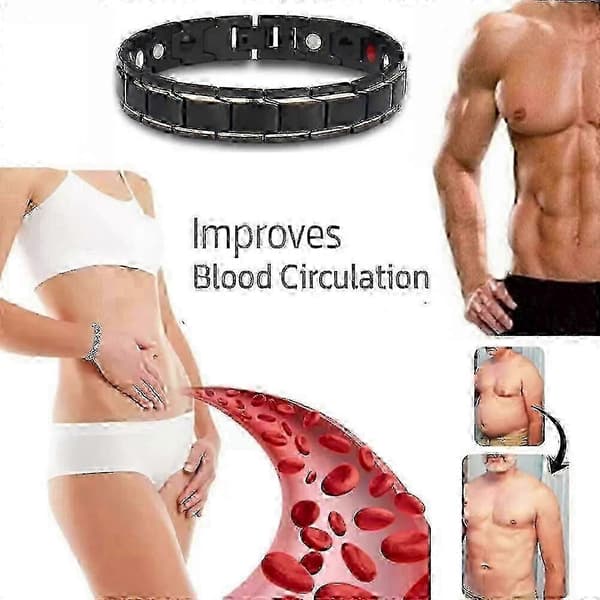 Copper Pulse Prostata Wellness Armbånd, Magnetisk Armbånd Forbedrer Blodcirkulationen silver