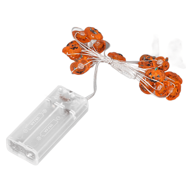 20-stykker 2m Batteridrevne LED-Gresskarlysstreng - Kobbertråd Halloween-dekor for innendørs og utendørs DIY-prosjekter