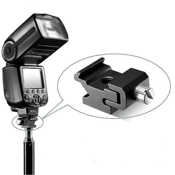 1/4 Skrue Studio Kamera Blitz Lys Stativ Kold Varm Skobeslag Adapter