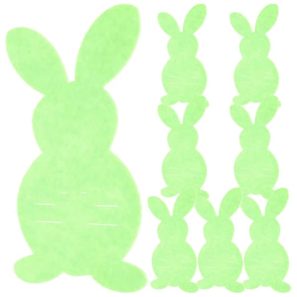 Påskefeiring Kanindesign Bestikkpose for Sammenkomster Light Green 15.5x10cm