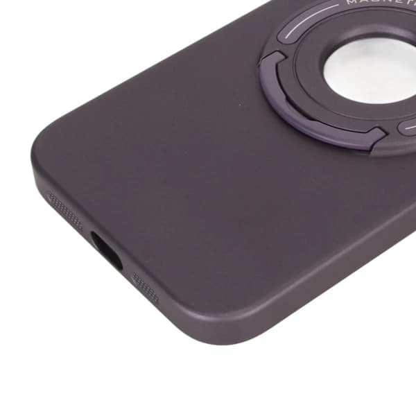 Magnetic Phone Case PC Matte Anti-Drop Protective Case with Bracket for iOS 14Pro Purple