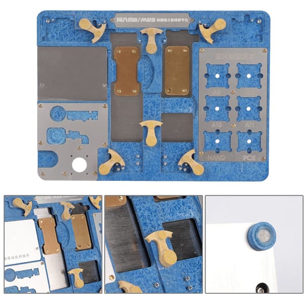 Multifunktionel Eksplosionssikker Tin Bundkort Reparationsplatform MR8 til iPhone 6 7 8