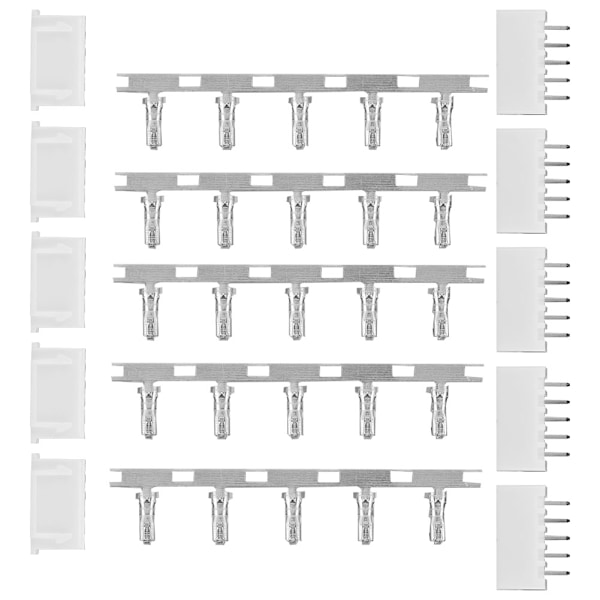 5 par sæt 2S 3S 4S 2-4-polet JST-XH han- og hunbalanceringsoplader stik (4S)