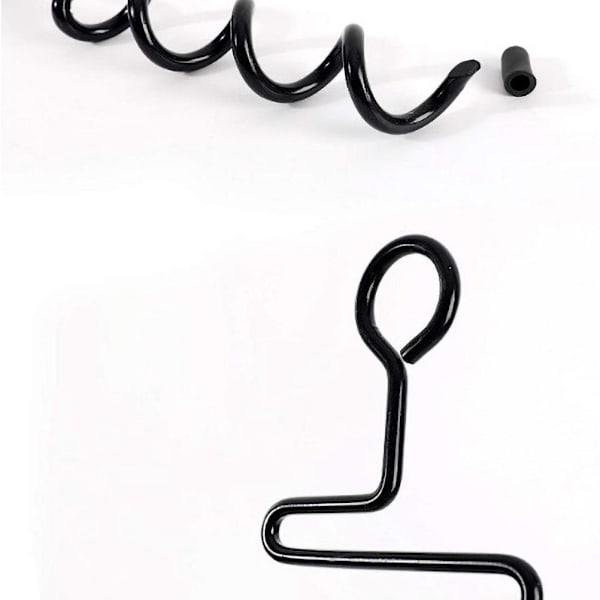 4 stk spiral teltplugger jordstifter markiseplugger terrasse- og hagestrukturplugger svart 32*10cm