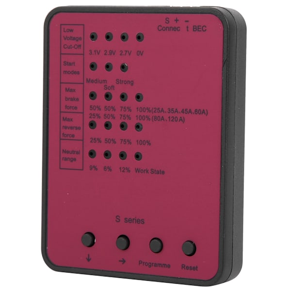1:10 RC-bil Programmeringskort Fjärrkontroll Tillbehör för Elektronisk Hastighetsregulator