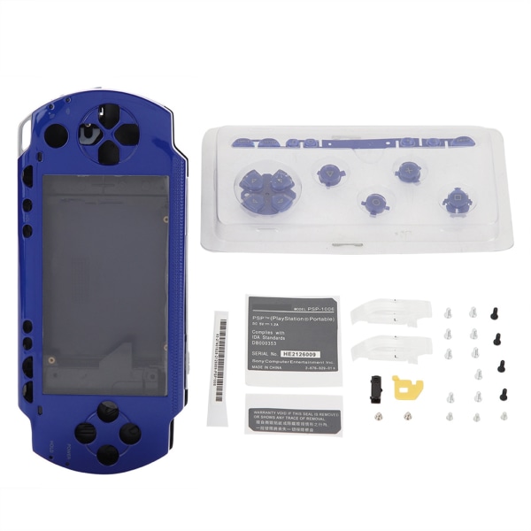 Case Cover Replacement Full Shell Housing Set med knappsats för PSP 1000 (blå)