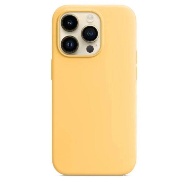 iPhone 14 Pro silikondeksel med MagSafe - blek sol